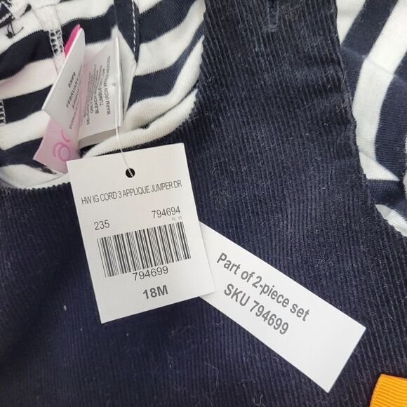 NEW Goodlad corduroy unicorn applique 2 piece jumper dress set 18m - Picture 7 of 8